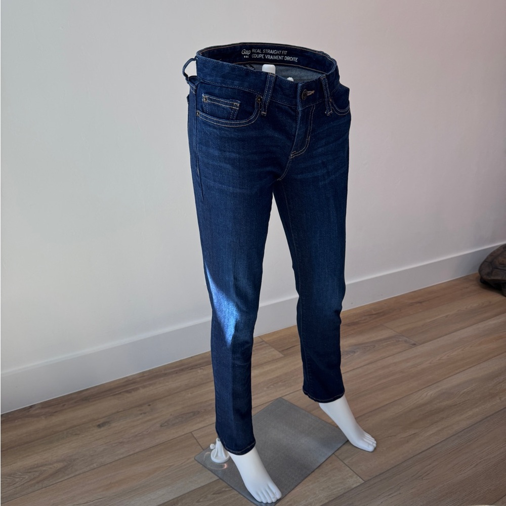GAP Deep Indigo Blue Slim Straight Jeans